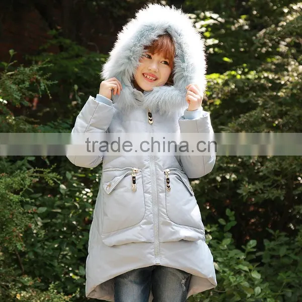 Wholesales Children's Warm Winter Clothing Girls Long Coats Girls Fancy Down Jacket photo-2