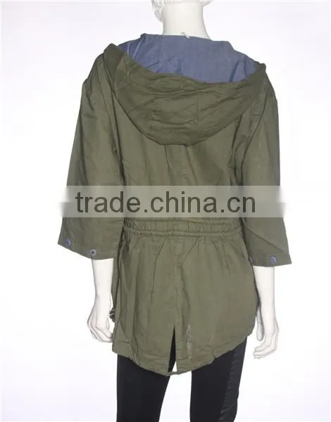 2014-2015 Women-long-coat-turkey Green Women Short Sleeve Jacket photo-4