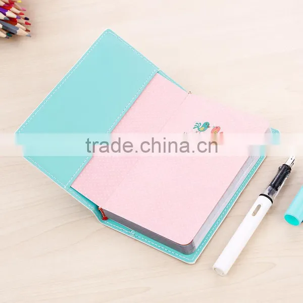 Faux Leather Cover Traveling Planner With Elastic Customizable Logo Person Diary Planner/organzier photo-2