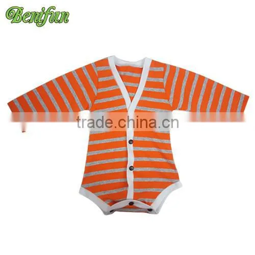 Stripes Romper Baby Wholesale Kids Romper Baby Button Bodysuit