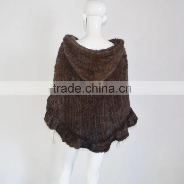 SJ467 2017 Newest Winter High Quality Cape Cape Mink Fur Coat Poncho for Women photo-3