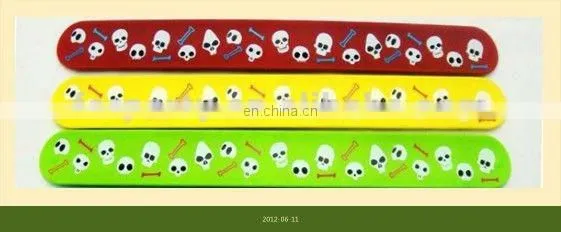 CG-BR334 Hot Sale Halloween Silicone Rubber Slap Bracelet