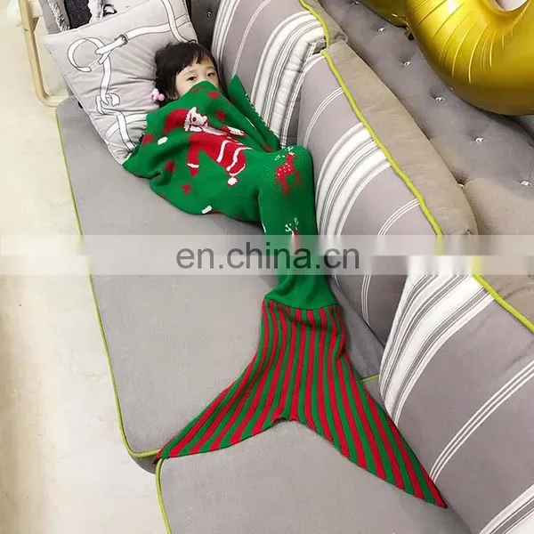 Different Colors Crochet Mermaid Tail Blanket photo-3