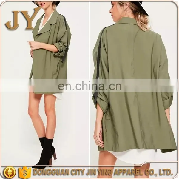 Latest Fashion Army Green Parka Overcoats Woman Parka