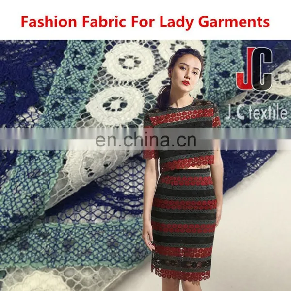 Shaoxing K62048 JC Textile Fashion Nylon/cotton/ Polyester Wholesale Lace Fabric Dubai photo-3