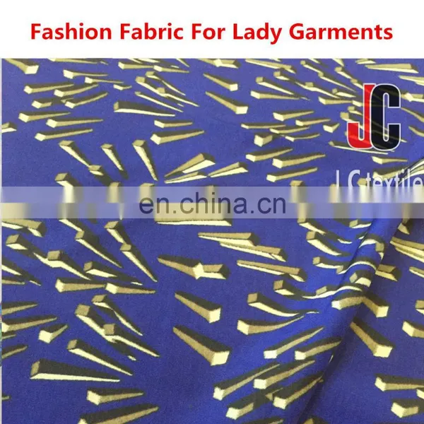 2016 New Fashion Design 100% Polyester Silk and Soft Washed Wool Printed Fabric photo-4
