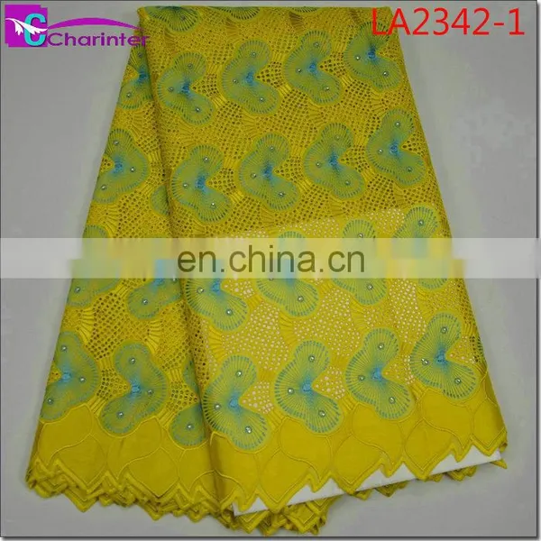 Sale Well African Wedding Big Voile Lace Fabrics LA2342 photo-2