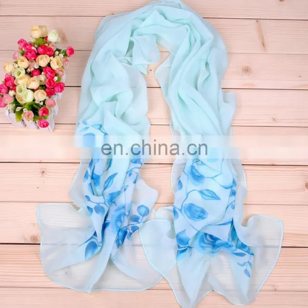 2015 Wholesale Hot Lady Fashion Printed Chiffon Scarf photo-3