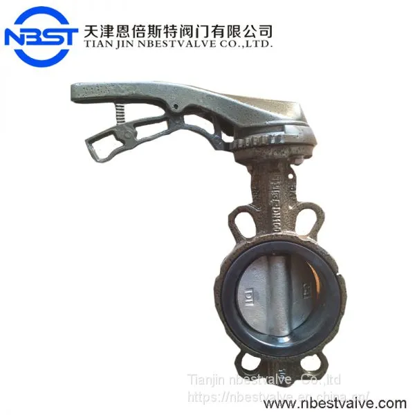DN150 Aluminium Alloy Handles Lever Wafer Butterfly Valve photo-2