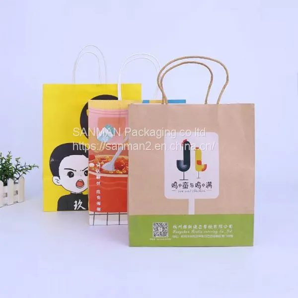 Custom Paper Fancy Art Bag Logo Printed photo-5