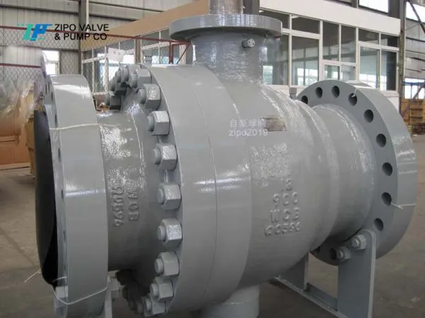 API6D Cast Steel Body WCB or CF8 Flange Trunnion Ball Valve photo-4