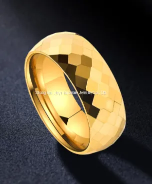 Engagement Ring Gold Tungsten Men Wedding Rings