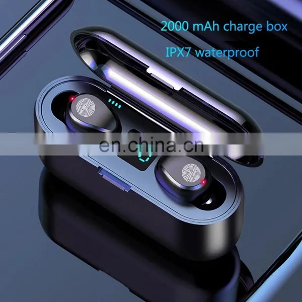 LED Display Headphone F9 TWS BT 5.0 Wireless Earbuds Earphone Auto Connect Sports Game Headset With Power Bank Charging Box I7s photo-3