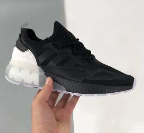 Adidas Originals ZX 2K Boost in White/Black For Sale photo-4