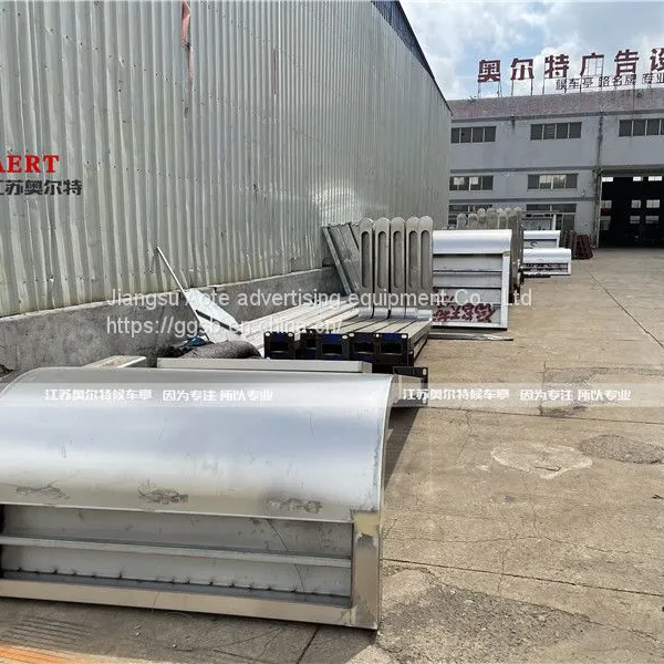 Outdoor LCD Advertising Machine Bus Stop Sign Aluminum Profile Bus Shelter Billboard Customization photo-5