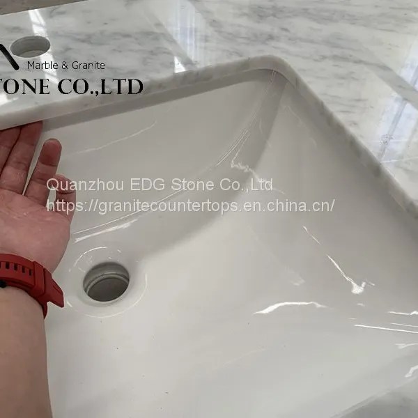 Best Selling Hot Chinese Products Marble Stone Hotel Bathroom Vanity photo-5