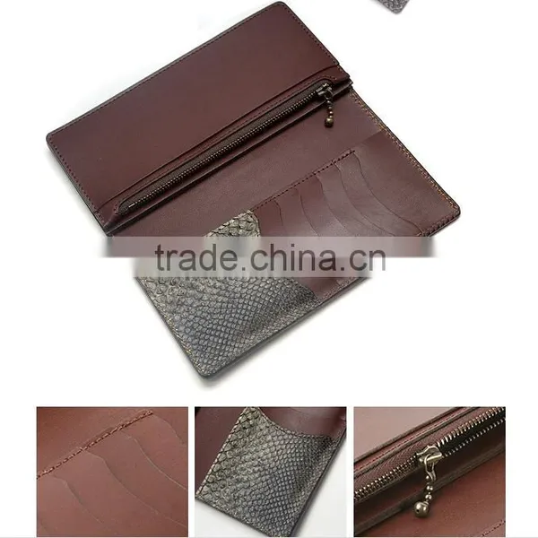 Custom Men Luxury Genuine Python Snake Skin Leather Clutch Bag Wallet photo-2