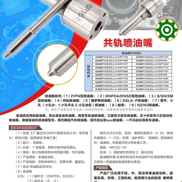 DLLA148P1688 Bosch Common Rail Injector Nozzle | 0433172034 for Yuchai