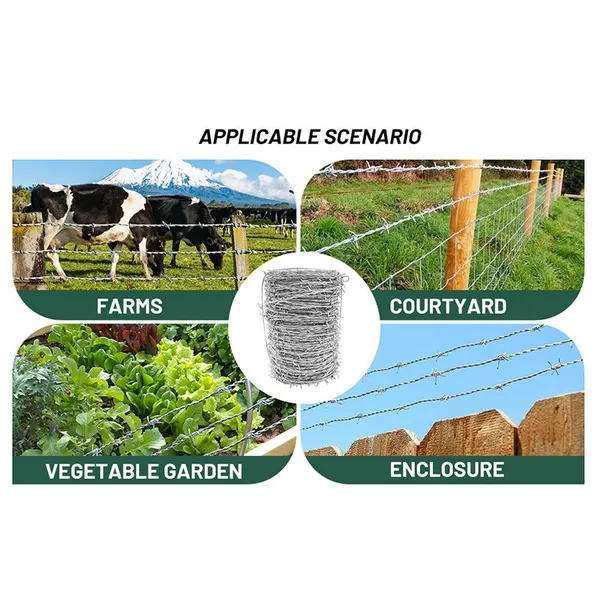 Security and Border Control Galvanized Barbed Wire Metal Fence Barbed Wire photo-4