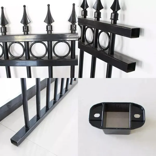 Hot Sale Galvanized Steel Outdoor Garden Fence Easy-to-assemble Safety Guardrail Porch Simple Design Style photo-3