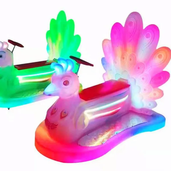 Lebaoyao Remote Control Double-seater Glow-in-the-dark Square Amusement Equipment, Children's Electric Ride-on for Outdoor Street Vending photo-5