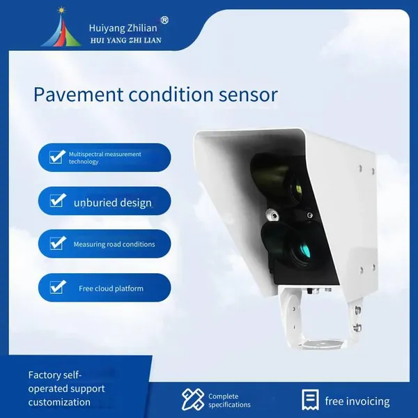 Non-contact Road Condition Sensor for Road Temperature, Water Accumulation, Snow Accumulation, Ice Thickness, Slipperiness and Wetness Monitoring in Traffic Meteorological Monitoring Stations