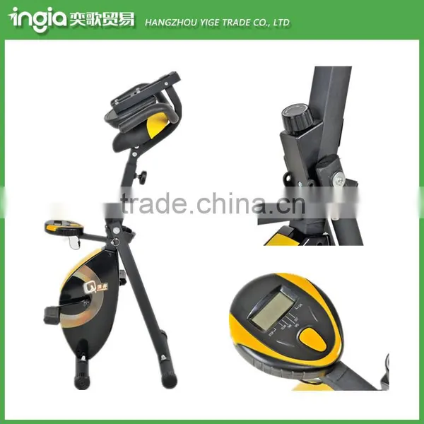 Steel-and-plastic Health Fitness Exercise Bike Recumbent & Upright Foldable Magnetic X Bike photo-2