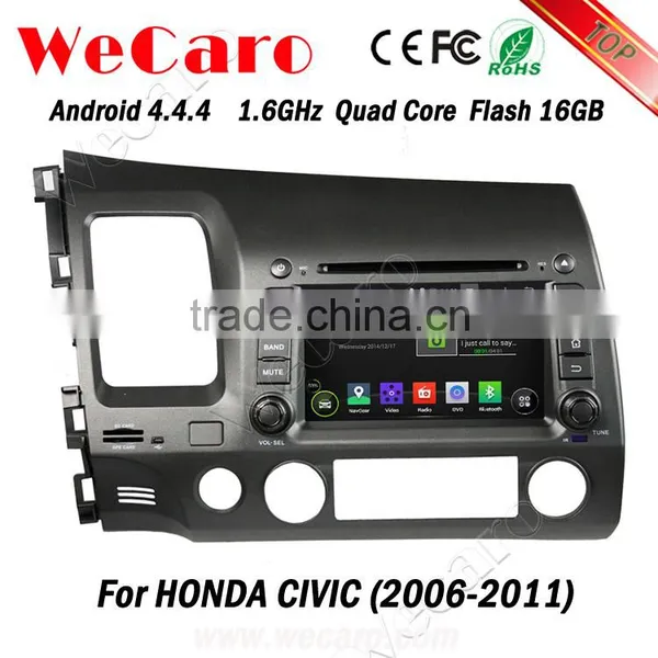 Wecaro Android 4.4.4 Car Dvd Dashboard Placement for Honda Civic Android BT Gps 3g TV 2006 - 2011 Quality Choice photo-5