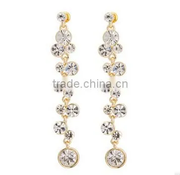 Wholesale Alloy Long Flower Earrings Set Auger Bridal Accessories,new Style Earrings photo-3