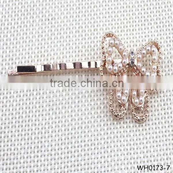 Wholesale Hair Pin for Women, High Quality Butterfly Pearl Hair Clip