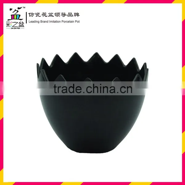 Big Eggshell Melamine Flower Pot MX1303-2