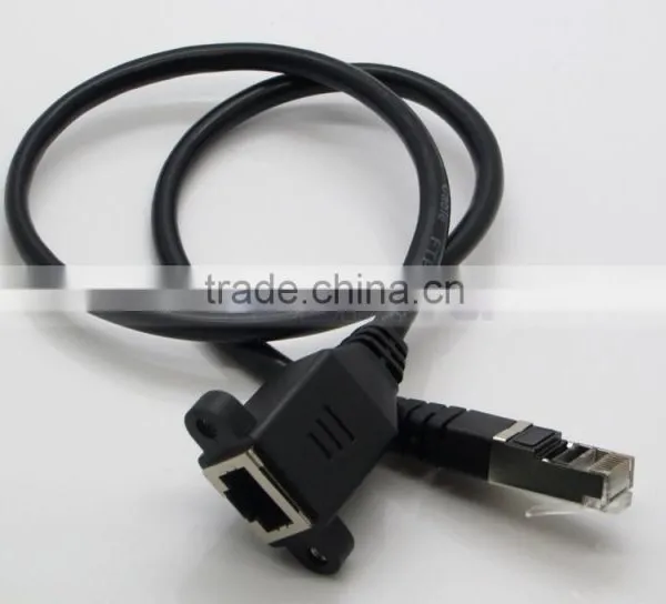 30cm/1M RJ45 Male to Female Screw Panel Mount Ethernet LAN Network Extension Cable photo-4