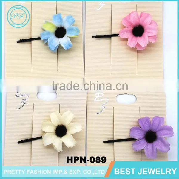 Jinhua Colorful Peony Fabric Flower Hair Accessories Wholesale China photo-5