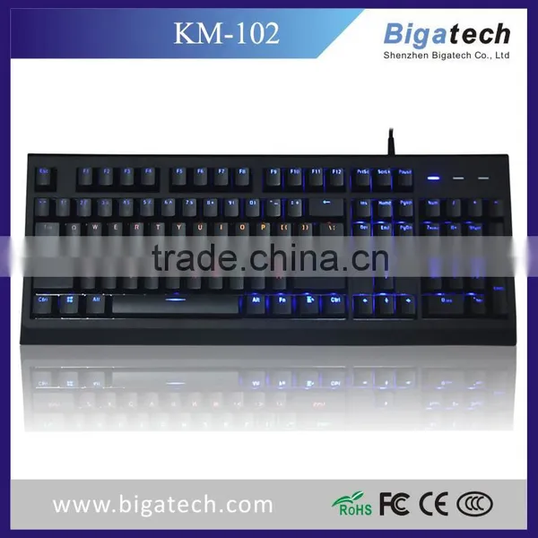 Wired Mechanical Feel Blue Backlit Gaming Keyboard Bigatech Wholesale Direct! photo-5