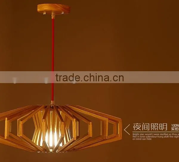 Wooden LED Pendant Light JK-8005B-05 New Designer Lighting Decoration Wooden Pendant Lamp photo-3