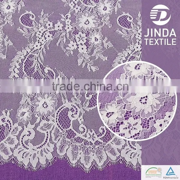 Bridal White French Lace Flower Embroidery Fabric for Dress Supplier's Choice photo-2