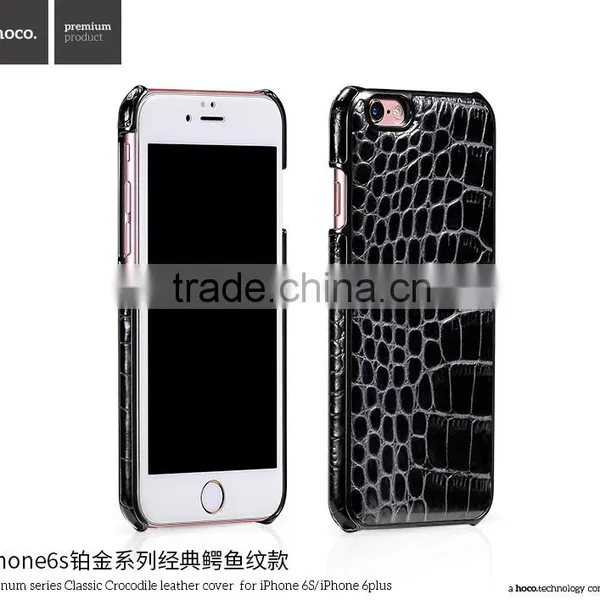 Classic Crocodile Leather Rubber Case for IPhone 6Plus HOCO Real Leather Cover Platinum Series Shell for IPhone 6s Plus MT-5810 photo-6