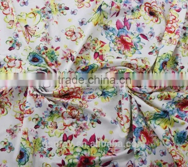 Fabric for Printing 100 Polyester Flower Printed Fabric Print Knit Fabric photo-5