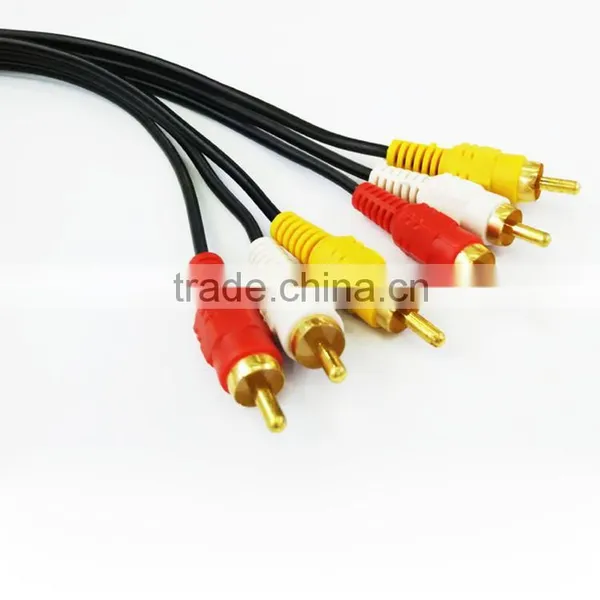 Manufacture Quality PVA 3 to 3 Rca Line 1.5m 3m 5m photo-3