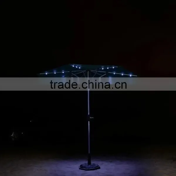 LED Umbrella Wind Resist Standard Size Solar Umbrella Patio Outdoor Solar LED Umbrella Quality Choice photo-3