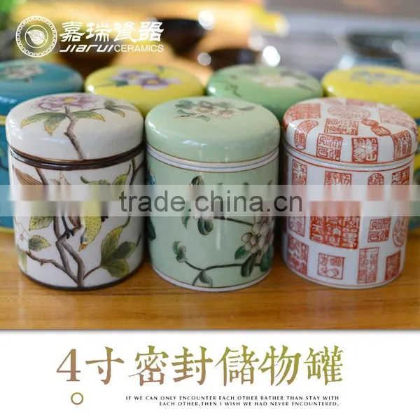 Delicate Design Handpainted Porcelain Tea Caddy photo-6