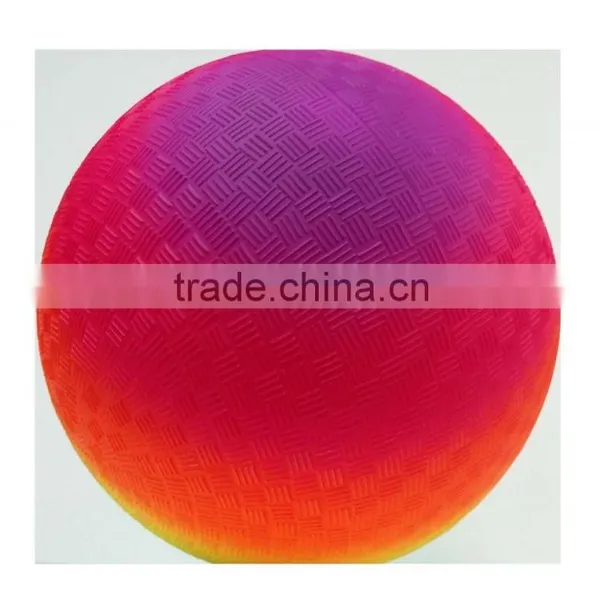 New Arriva 8.5 Inch Neon Rainbow Playground Ball for Outdoor Fun photo-3