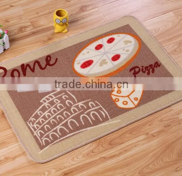 The New Design Coffee Cooking Theme Loop Pile Polyester Printing 40*60cm Kitchen Door Floor Mat Rug Carpet photo-2