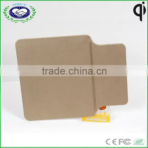 Fashional Leather Wireless Charger Mouse Pad for qi Smart Phone Wireless Charger photo-2