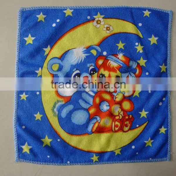 printing baby face and saliva towel