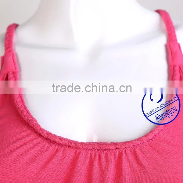 High Quality Wholesale Combed Cotton & Rayon Ladies Tank Top photo-3