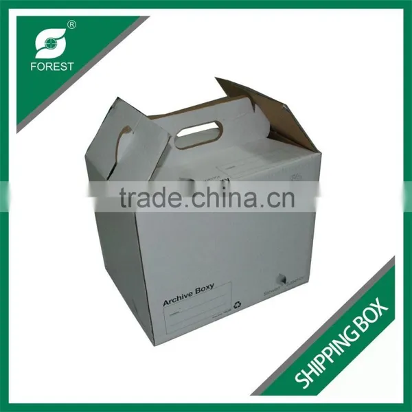 CUSTOMIZED MADE SHIPPING BOX FOR ARCHIVES 3 PLYS CARTON SHIPPING BOX WITH HANDLE photo-5