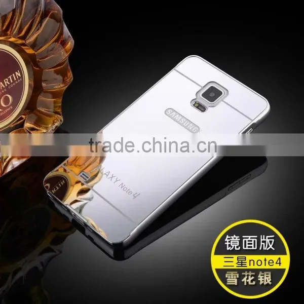 High Quality Aluminum Mirror Cell Phone Bumper Case Cover For Samsung Galaxy Note 4 photo-4