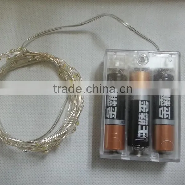 2M 40 LED Mini AA Battery Powered String Twinkling Copper Wire Fairy Lights photo-2