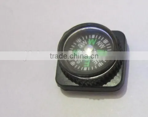 Outdoor Black Plastic Compass for Paracord Survival Bracelet photo-2